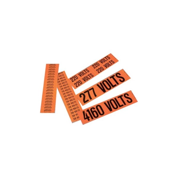 Voltage Marker,Vinyl,277/480 Volts,PK5